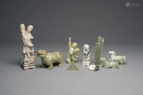 A varied collection of Chinese jade and hardstone