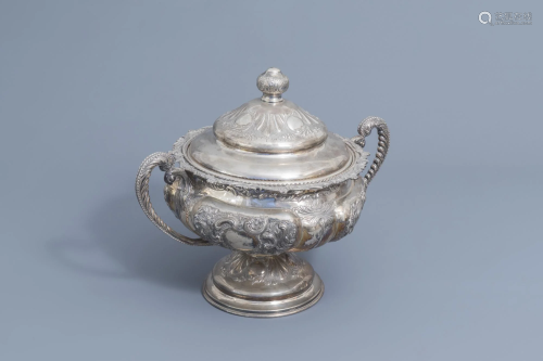 A Spanish silver Historisicm tureen and cover, 915/000,
