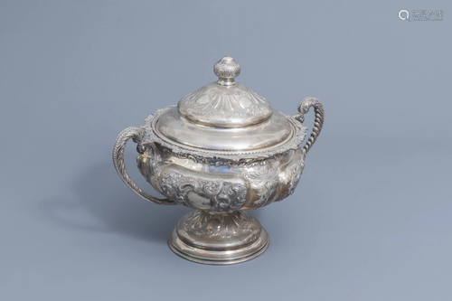 A Spanish silver Historisicm tureen and cover, 915/000,