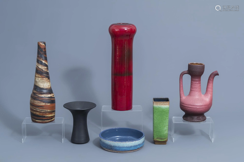 A varied collection of European studio pottery, 20th C.