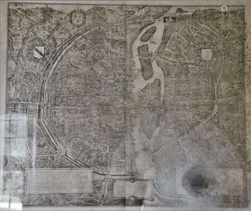 Plan de Paris au XVIème siècle imprimé par Chardon au XIXème...