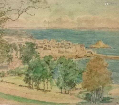 Paul ABRAM (1854 - 1925) Bord de mer Aquarelle 23 x 29 cm Si...