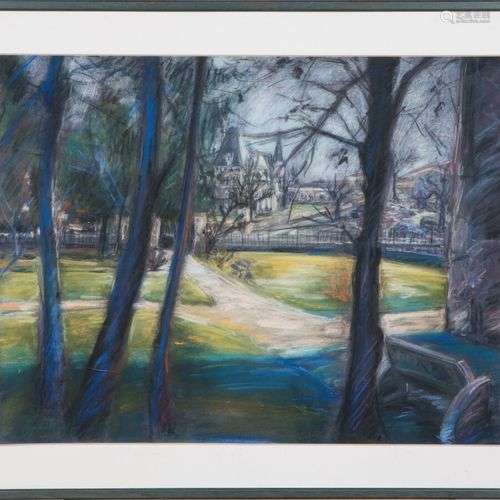 Brigitte Martinet, A l'ombre des Lilattes. Pastel sur papier...