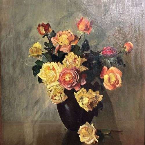 Marguerite Beauzée-Reynaud (1894-1985). Fleurs dans un vase....