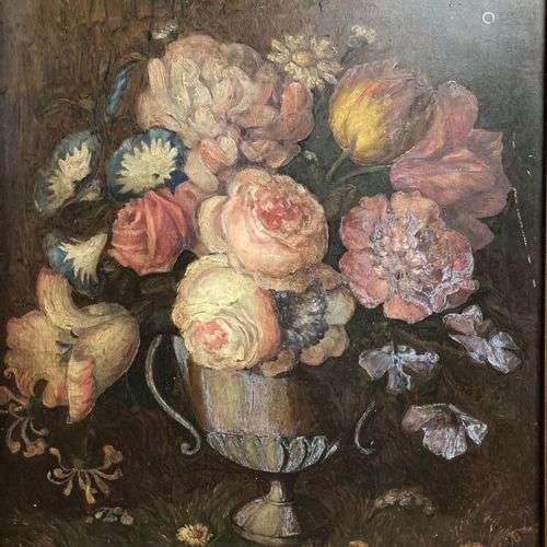 Marguerite BEAUZÉE-REYNAUD (1894-1985). Bouquet. Huile sur p...