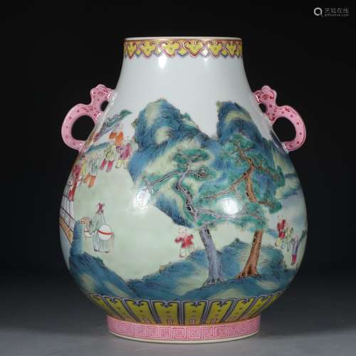 chinese famille rose porcelain pot