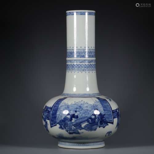 chinese blue and white porcelain bottle vase