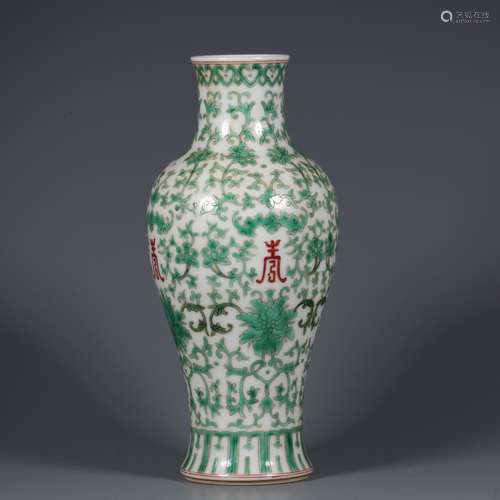 chinese green enamel porcelain pot