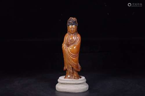 chinese shoushan tianhuang stone guanyin