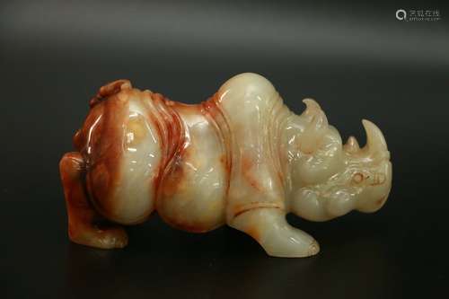 chinese hetian jade rhino