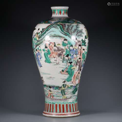 chinese wucai porcelain meiping