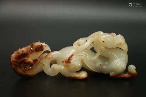 chinese hetian jade beast