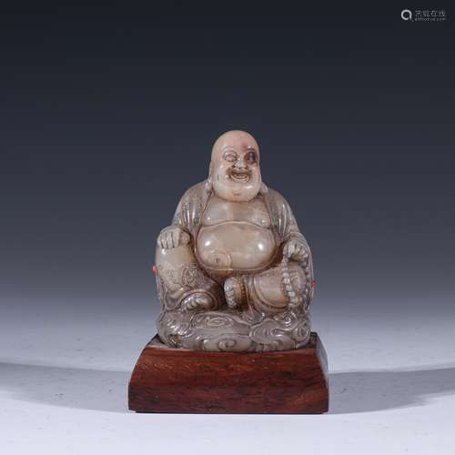 Chinese shoushan stone maitreya buddha