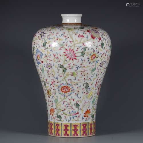 chinese famille rose porcelain meiping