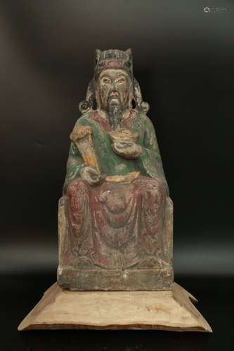 chinese qing stone buddha statue