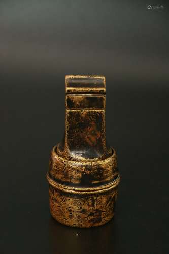 Chinese bronze seal with inkpad