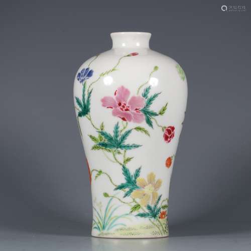 chinese famille rose porcelain meiping