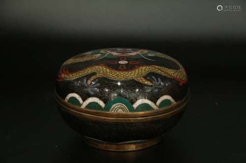 Chinese cloisonne enamel bronze box