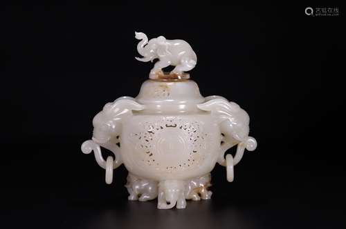 chinese hetian jade censer