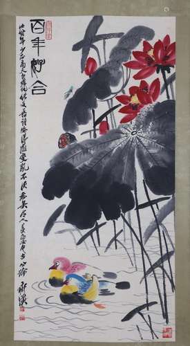 Chinese qi baishi's painting