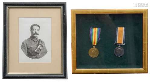 A W.W.I two medal group awarded to 96320 William Frederick B...