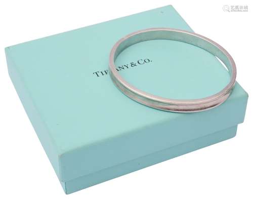 A Tiffany sterling silver concave bangle
