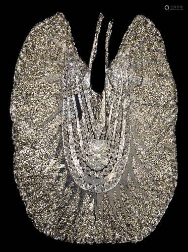 A 1930s gold and silver sequinned full cape