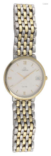 A Gentleman's stainless steel and gold plated Omega De Ville...