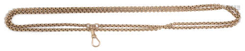 A 19th century 9ct rose gold belcher chain