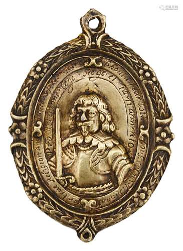 Silver-gilt military reward badge by Thomas Rawlins, 1642