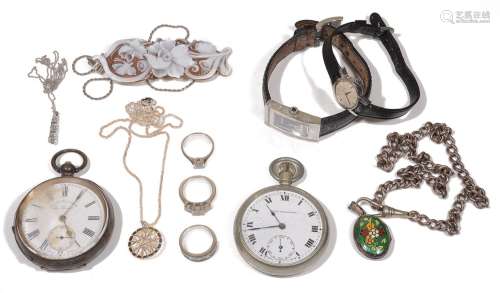 A collection of antique and later jewellery and watches