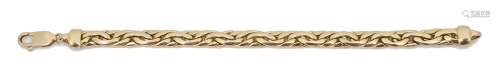 A fancy link bracelet, of stylised flattened boomerang link ...