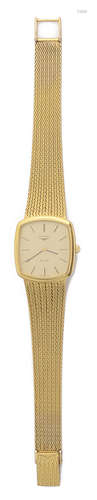 A 9ct gold Longines quartz bracelet wristwatch