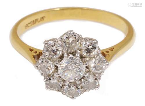 A good diamond set daisy cluster ring