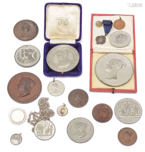 A collection of 19th c. mostly Royal commemorative medals an...