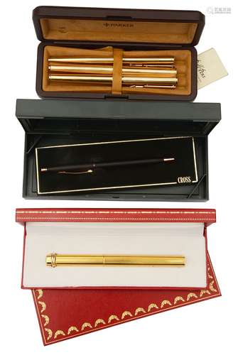 A Le Must de Cartier gold plated ball point pen