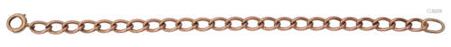 A rose gold open curb link bracelet