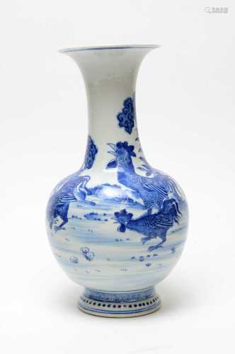 Chinese blue and white export vase