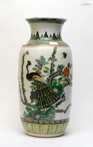 Chinese famille verte vase