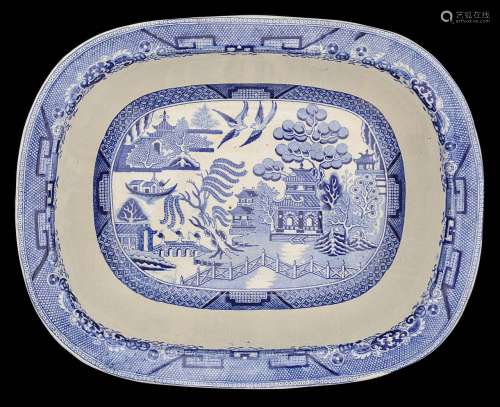 A late 19th c. Minton cheese stand and three other blue and ...