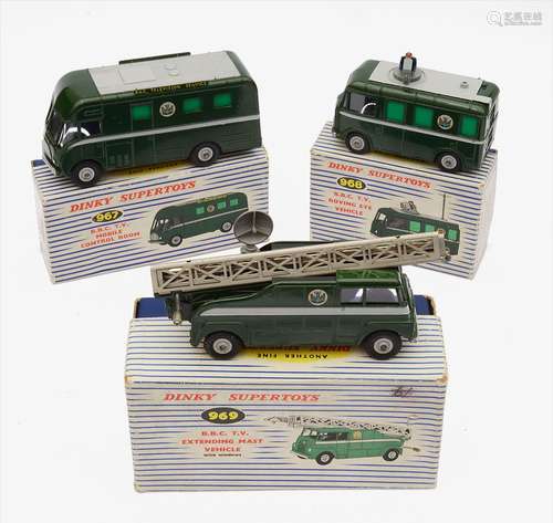 Three Dinky Supertoys BBC TV Vehicles