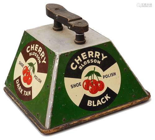 A Cherry Blossom Shoe Polish shoe shine box,