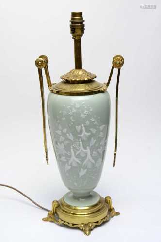French Pate Sur Pate lamp base