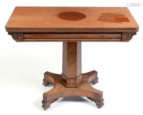 Early Victorian mahogany tea table