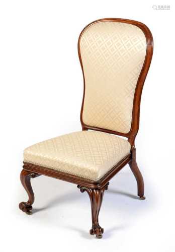 Victorian rosewood framed nursing chair