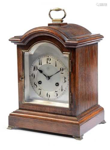 An early 20th Century Jungens oak cased bracket clock.