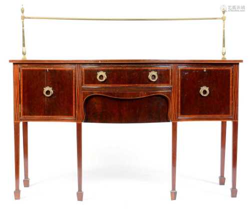 19th Century mahogany bowfront sideboard