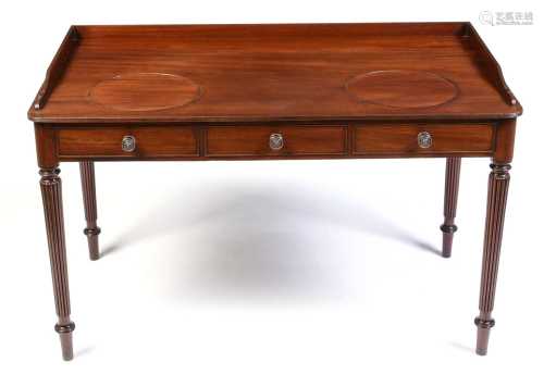 William IV mahogany washstand, stamped Gillows