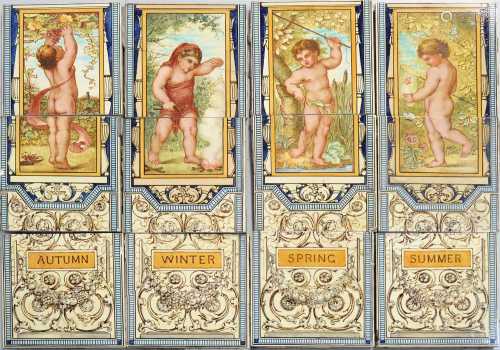 Minton tile panels 'The Seasons'