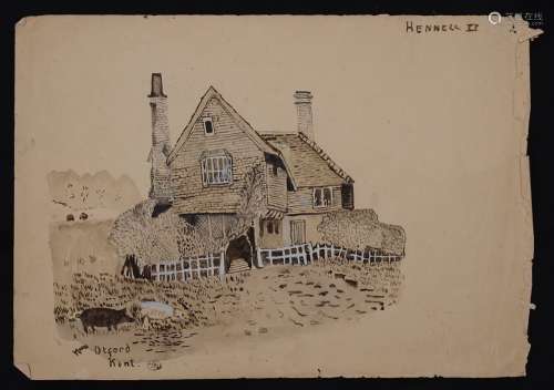 Thomas Barclay Hennell RWS (1903-1945) 'A sketch of a tile h...
